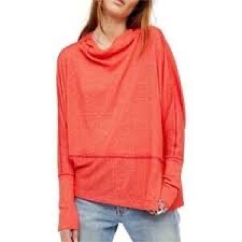 We The Free Londontown‎ Thermal Waffled Red Knit Top